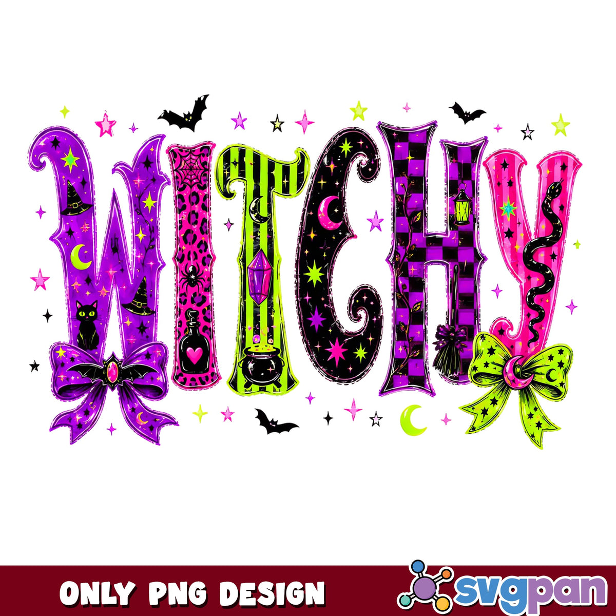 Witchy Halloween PNG, Witch Sublimation Design, Halloween PNG