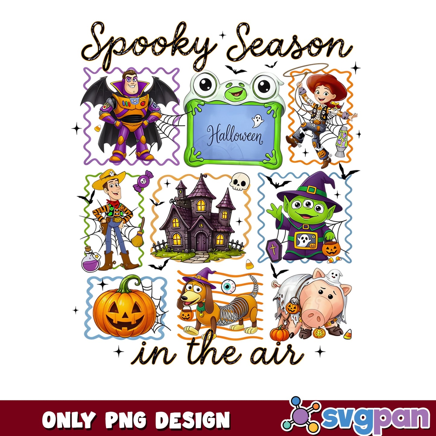 Toy Story Halloween PNG, Spooky Season In The Air PNG, Disney PNG