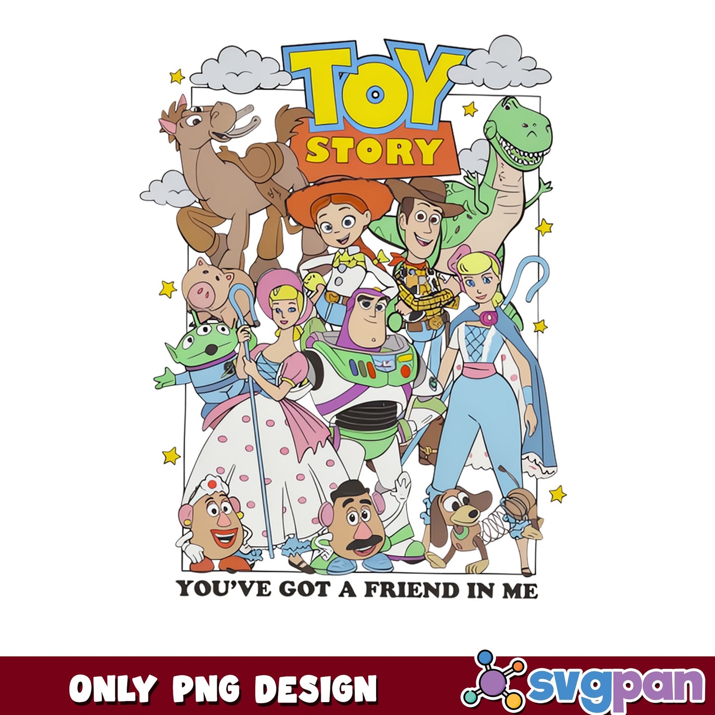 Toy Story Characters PNG, Youve Got A Friend In Me, Disney PNG