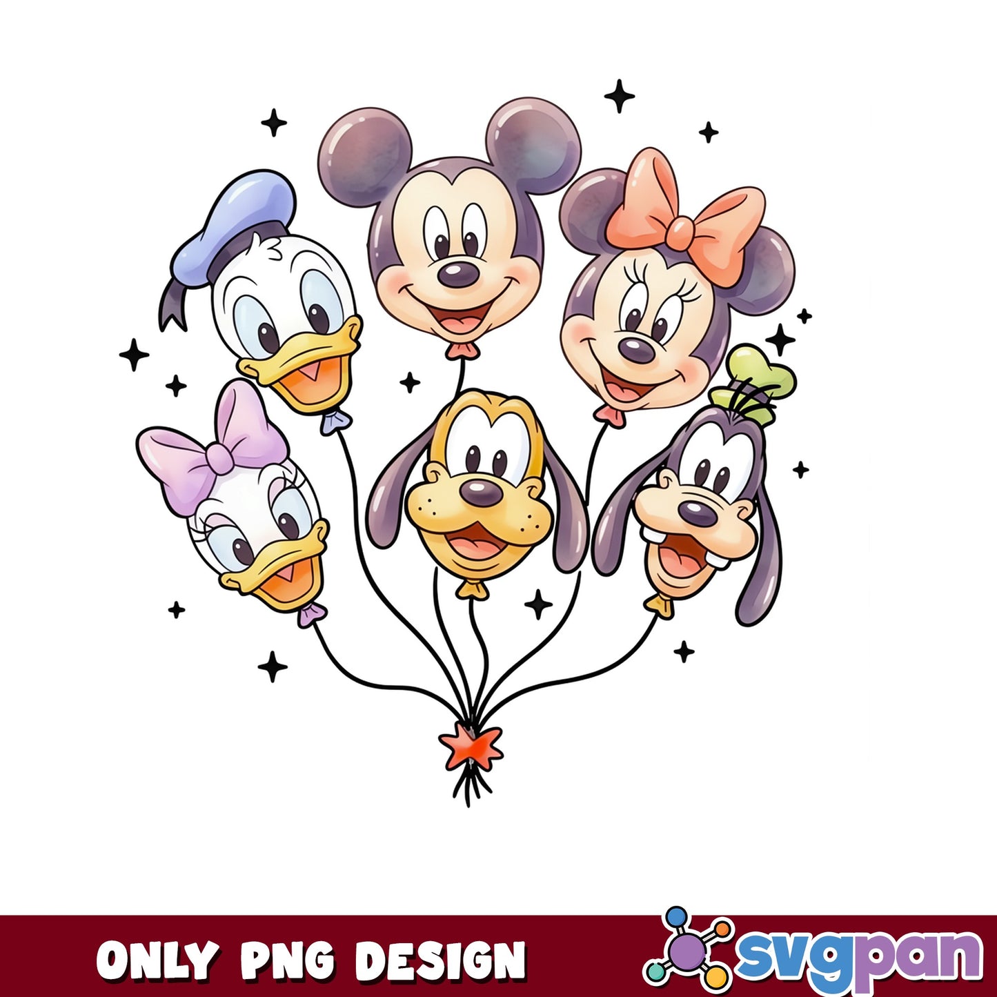 Mickey And Friends Balloon PNG, Disney Characters PNG, Mickey Mouse PNG