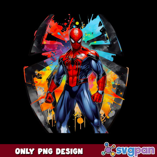 Spiderman Colorful Splash PNG, Marvel Superhero PNG, Spider Man PNG