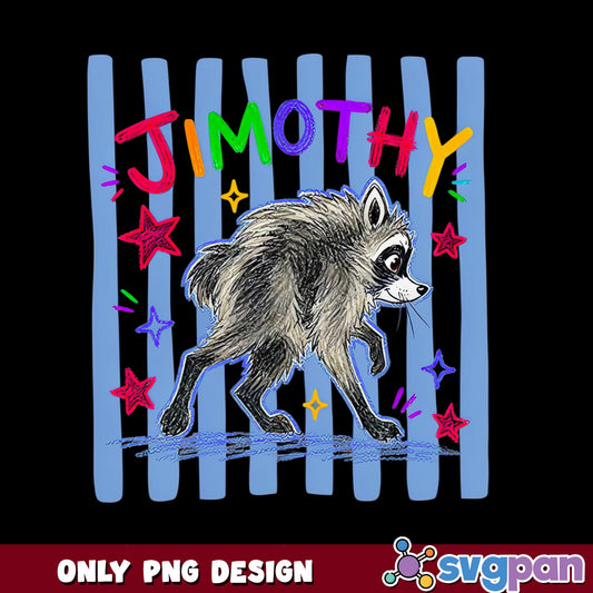 Jimothy Raccoon PNG, Funny Raccoon Design, Raccoon PNG
