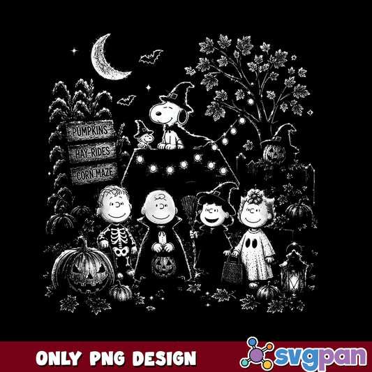 Snoopy And Friends Halloween PNG, Peanuts Halloween PNG, Trick Or Treat PNG