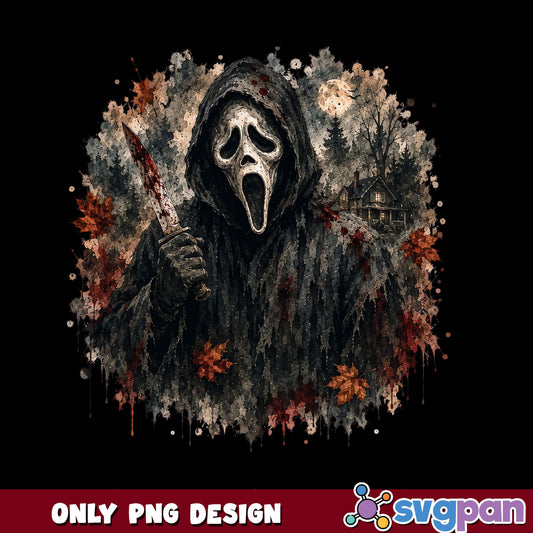 Ghostface Scream Horror Halloween PNG, Scary Movie PNG, Halloween PNG