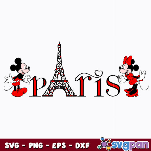 Disneyland Paris Mickey Minnie Couple svg