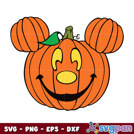 Mickey pumpkin head svg, Mickey halloween svg