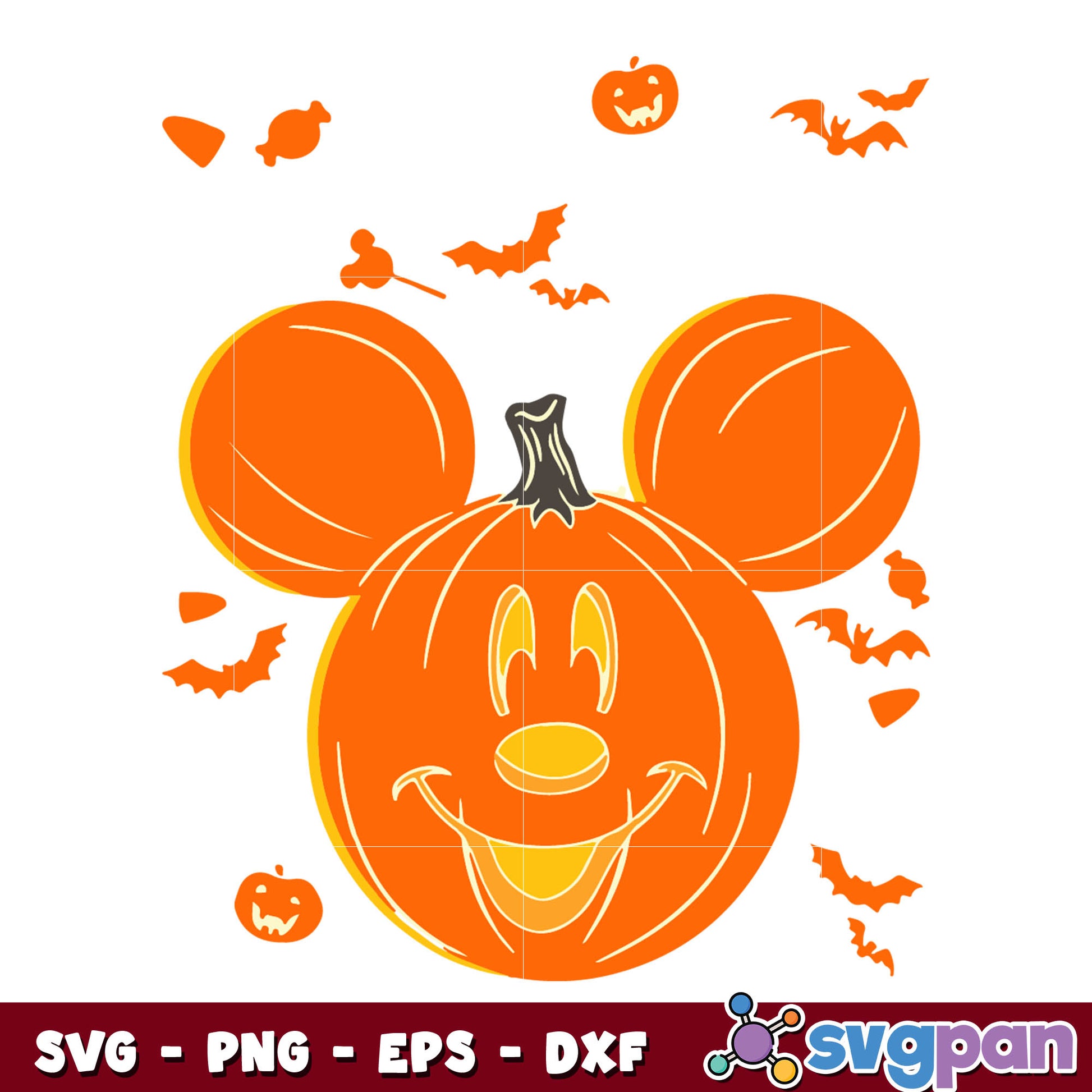 Mickey Pumpkin Heads Halloween svg  