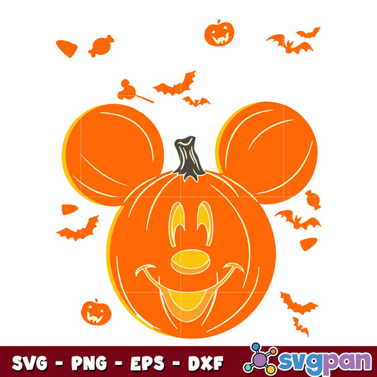 Mickey Pumpkin Heads Halloween svg  