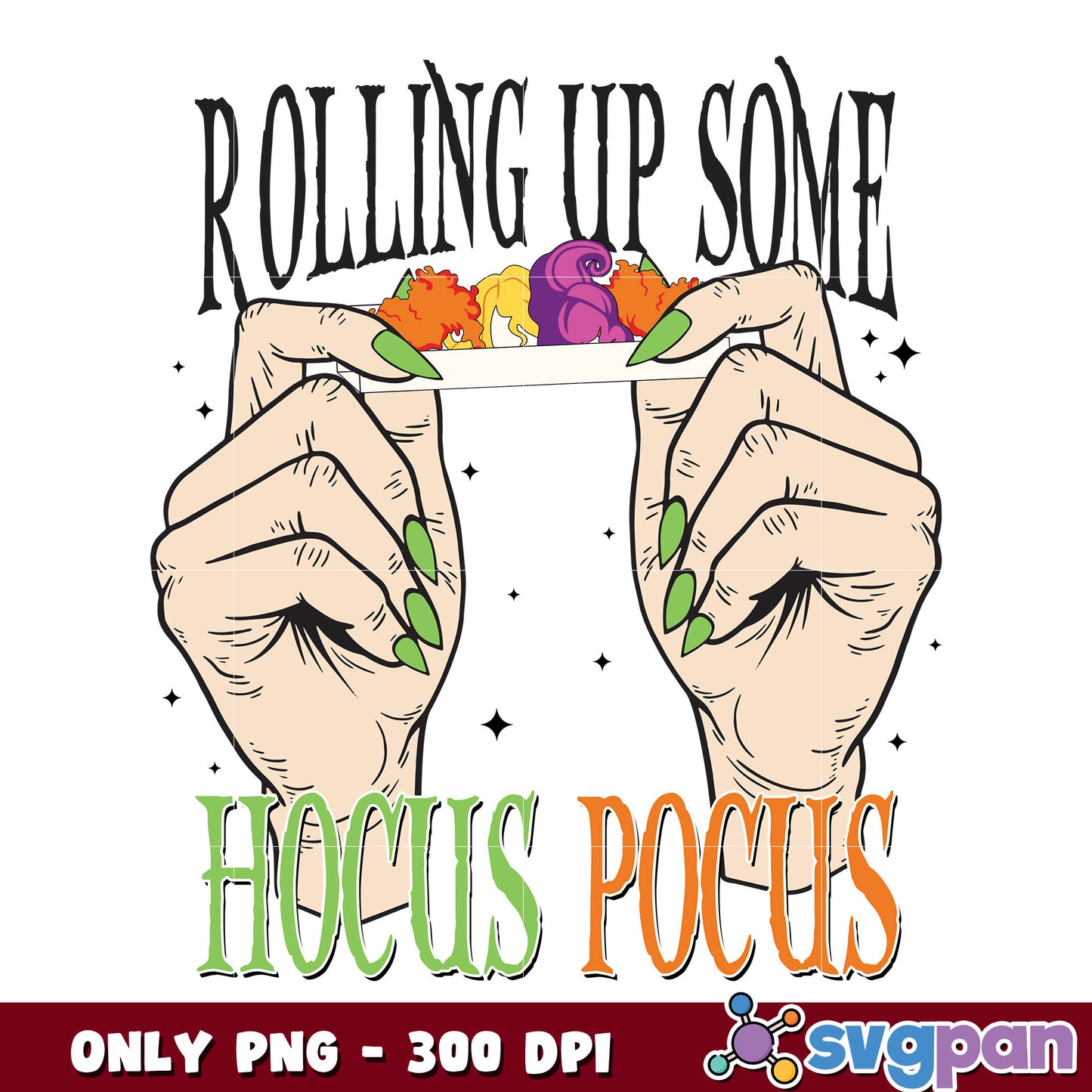 Rolling Up Some Hocus Pocus Halloween png