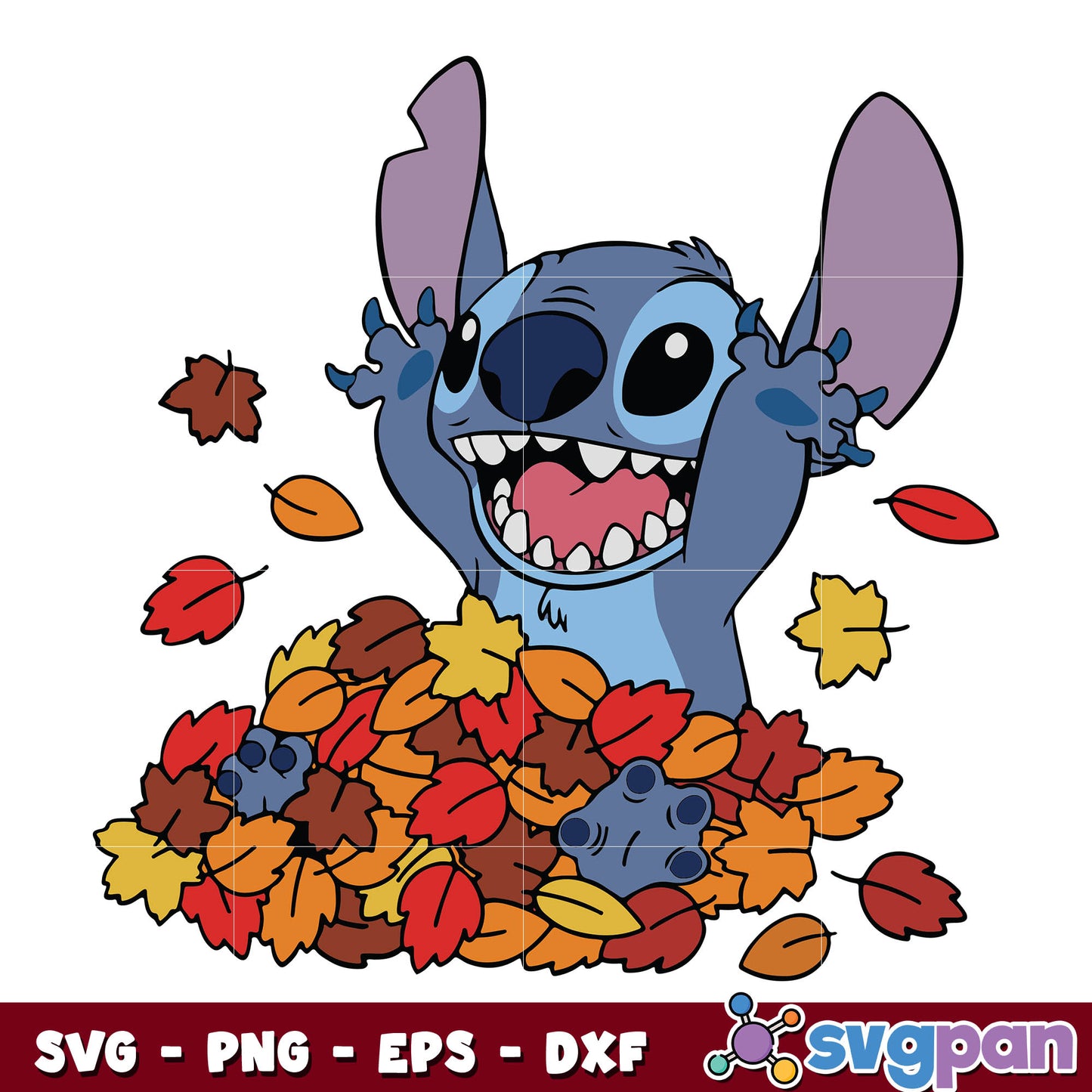 Stitch Happy Fall Autumn svg