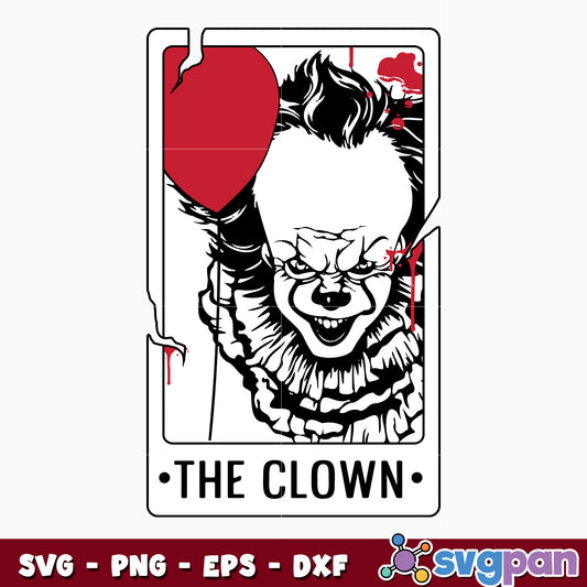 The Clown Tarot Cards Svg, Halloween Svg