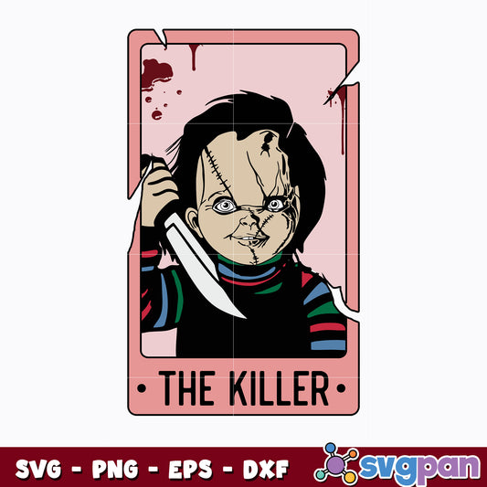 Chucky Horror Cards Svg, Horror Tarot Svg 