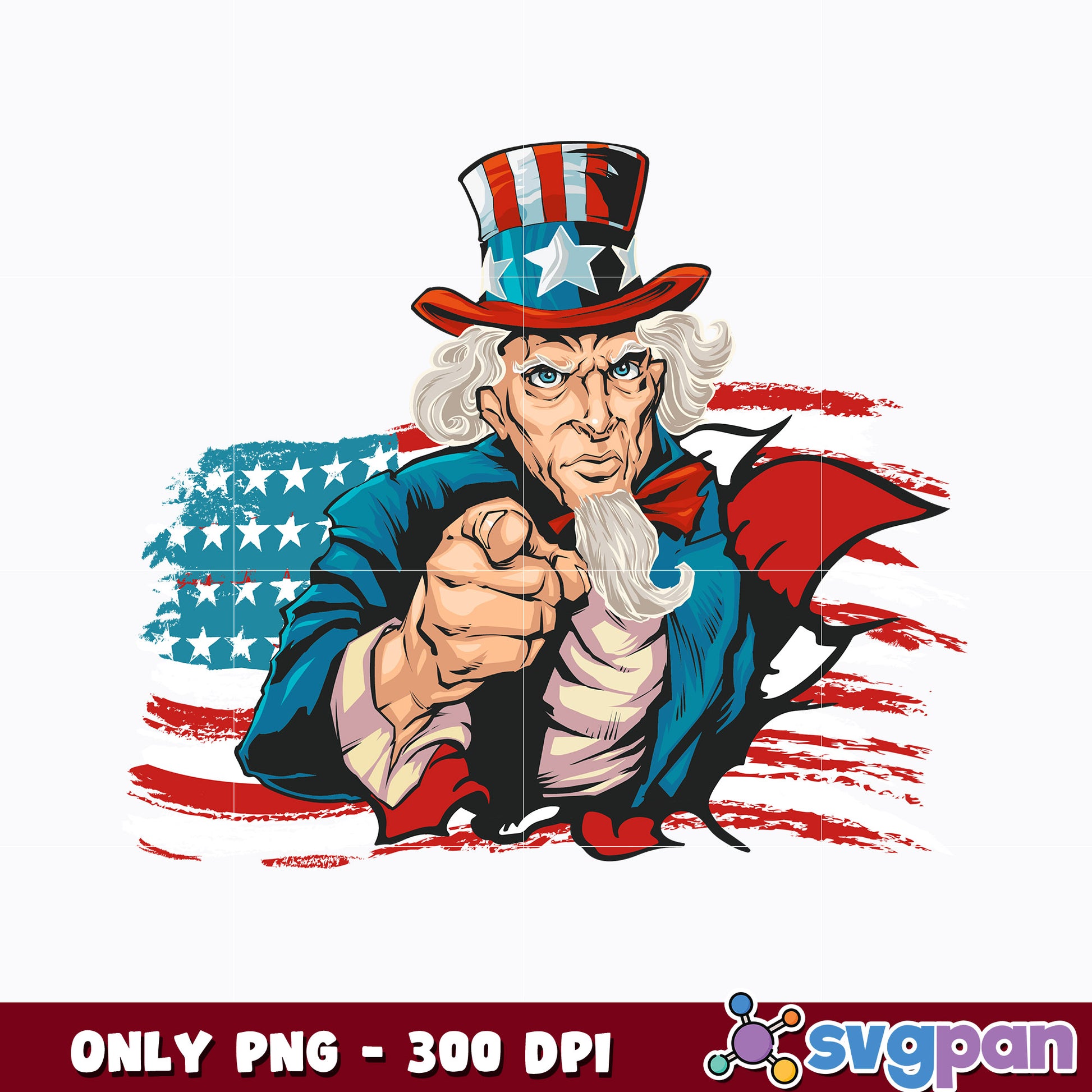 Uncle sam cartoon Stock American png 