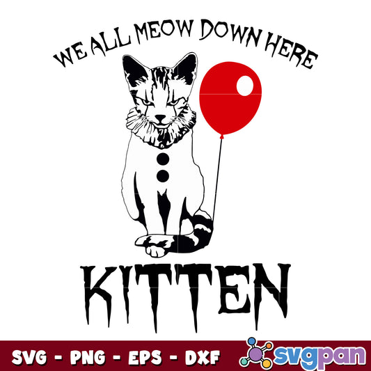 we all meow horror svg