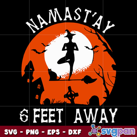 yoga namastay witch svg 