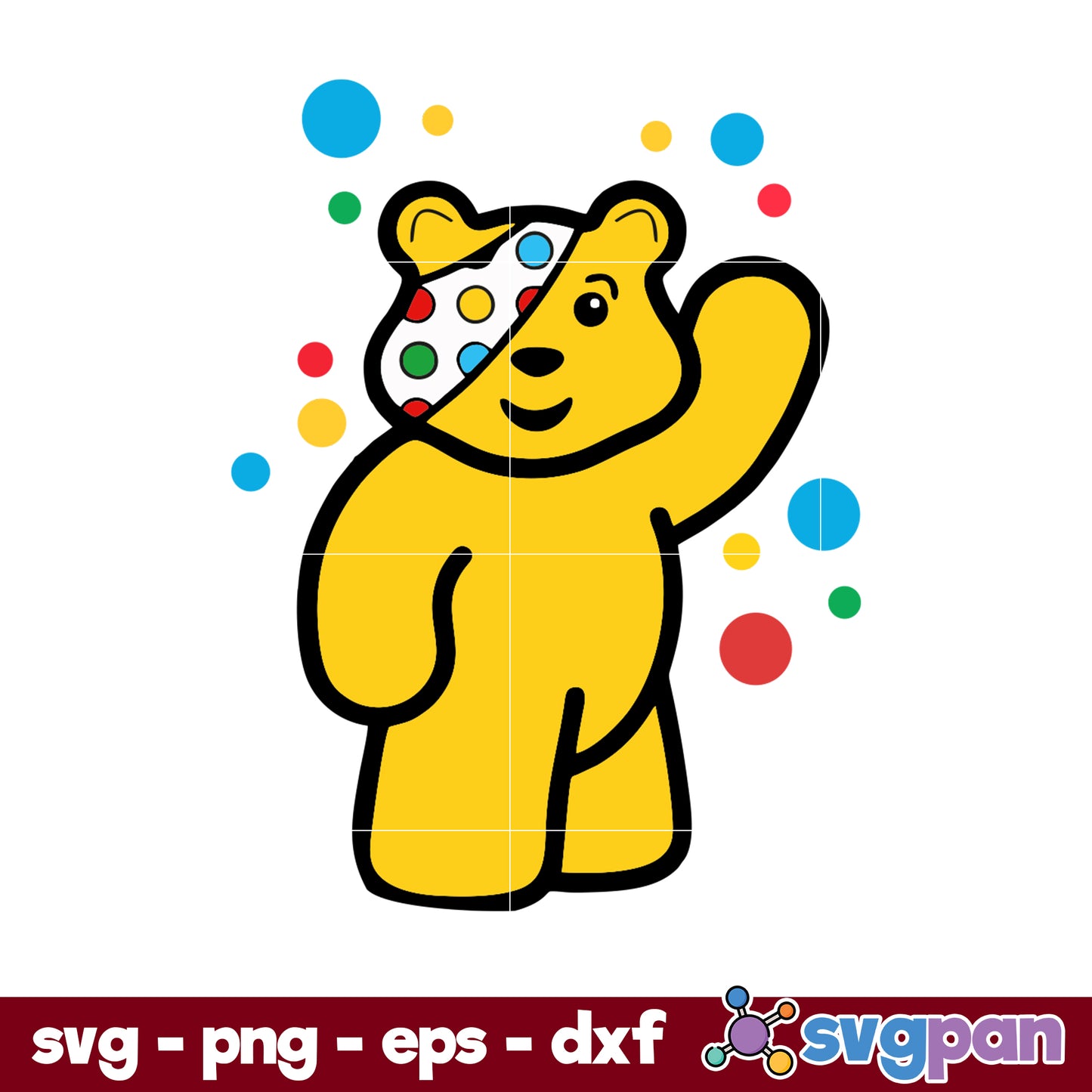 Pudsey Bear SVG, Red Nose Day SVG, Children In Need SVG.