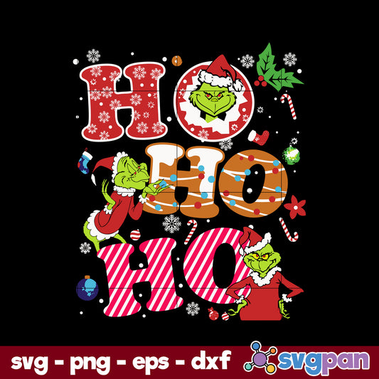 Ho Ho Ho The Grinch Christmas SVG, Christmas SVG PNG DXF EPS File.