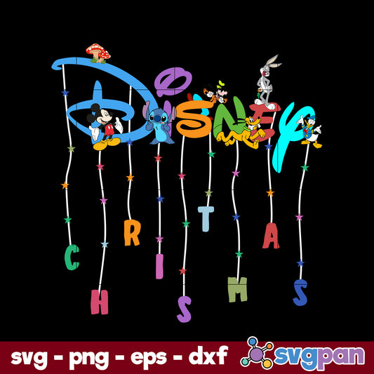 Disney Family Character SVG, Christmas SVG PNG DXF EPS File.
