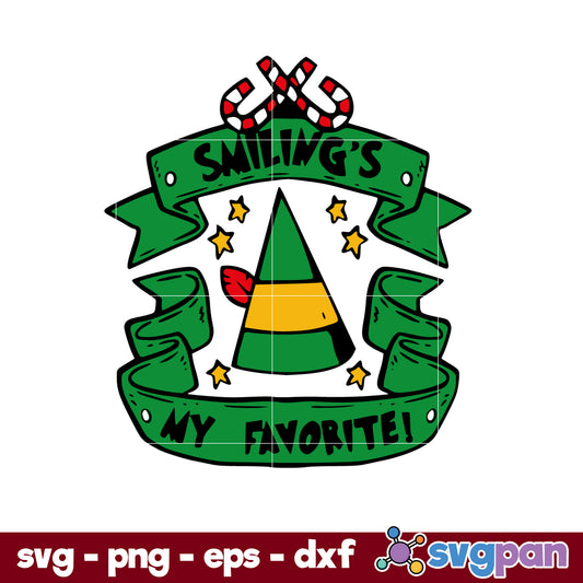 Smiling's My Favorite! SVG, Christmas SVG File.