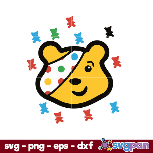 Pudsey Bear SVG, Red Nose Day SVG, Treding SVG.