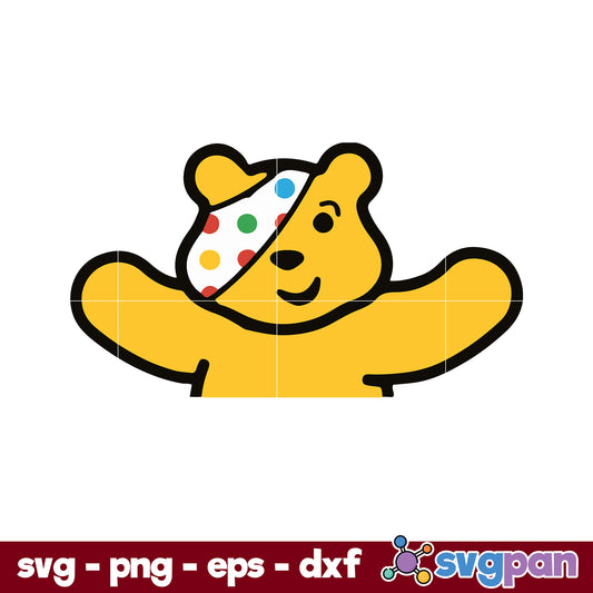 Pudsey Bear SVG, Children In Need SVG Digital File.