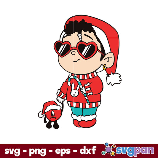 Baby Bad Bunny Christmas SVG, Baby Benito Christmas SVG, Christmas SVG