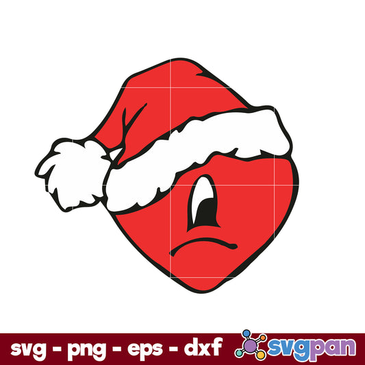 Sin Ti Santa Claus Hat SVG, Bad Bunny Christmas SVG, Christmas SVG.