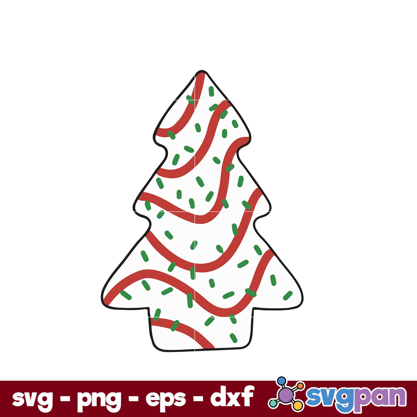 Christmas Tree Cake SVG, Christmas Tree SVG, Cake Christmas SVG.