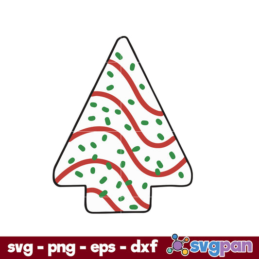 Watercolor Christmas Tree Cake SVG, Christmas SVG.