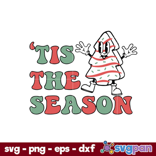 Christmas Tree Cake SVG, Little Debbie Tis The Season SVG, Christmas SVG.