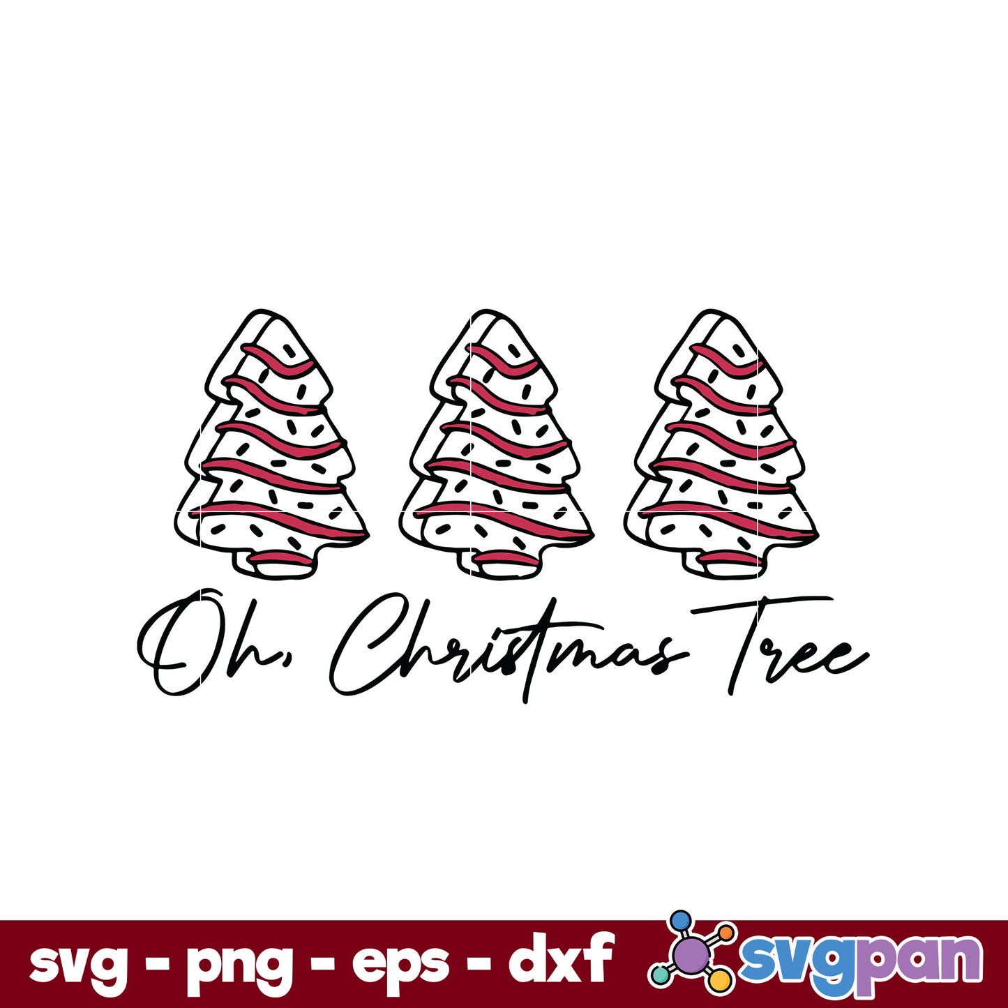 Oh Christmas Tree SVG, Christmas Tree Little Debbie SVG, Christmas SVG