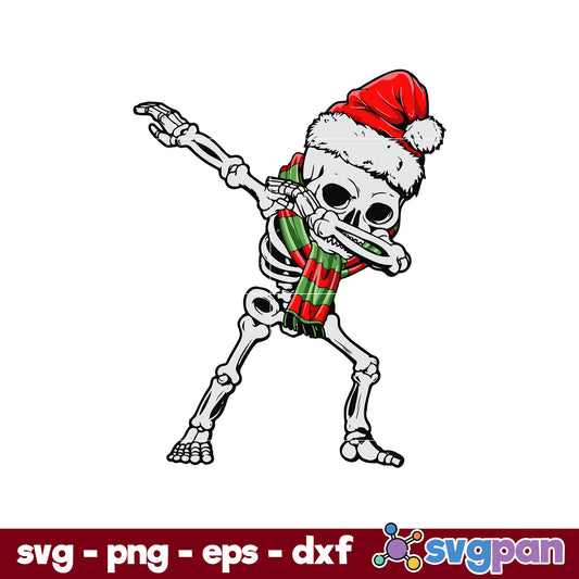 Skeleton Santa Claus Hat Christmas SVG, Christmas SVG PNG DXF EPS File.