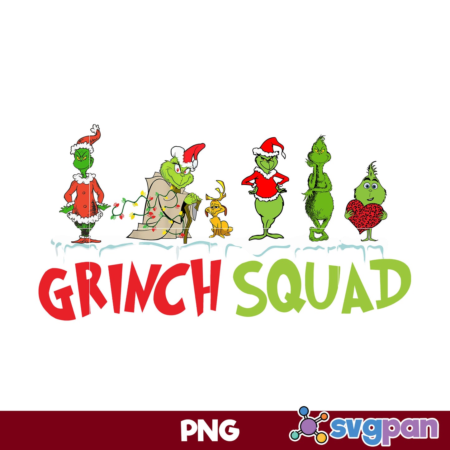 Grinch Squad PNG, The Grinch Christmas PNG
