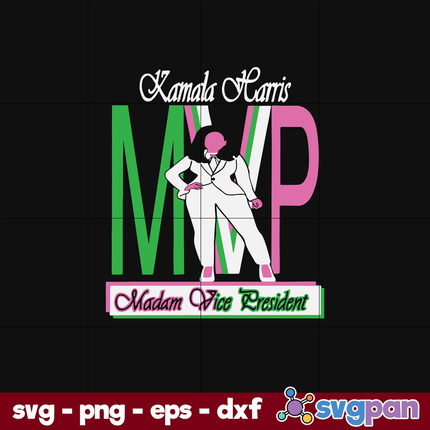 Aka Kamala Harris Mvp Madam Vice President SVG, Christmas SVG, PNG DXF EPS Digital File.