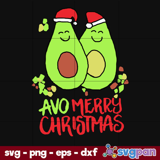 Avocado Fruit Christmas SVG, Christmas SVG, PNG DXF EPS Digital File.