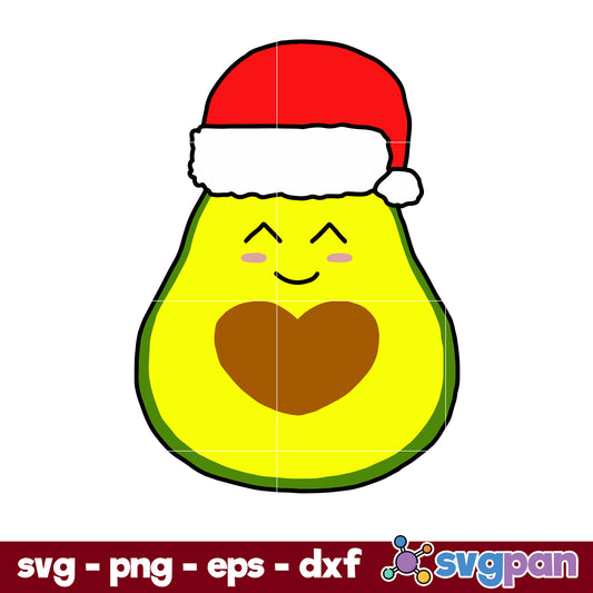 Avocado Merry Christmas Vegan Pajama SVG, Christmas SVG, PNG DXF EPS Digital File.