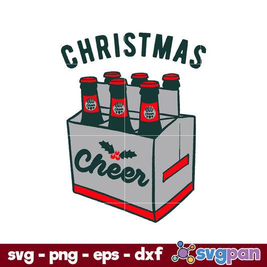 Christmas Cheer Beer SVG, Christmas SVG, PNG DXF EPS Digital File.