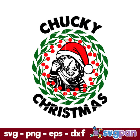 Christmas Chucky Horror Killer SVG, Christmas SVG, PNG DXF EPS Digital File.