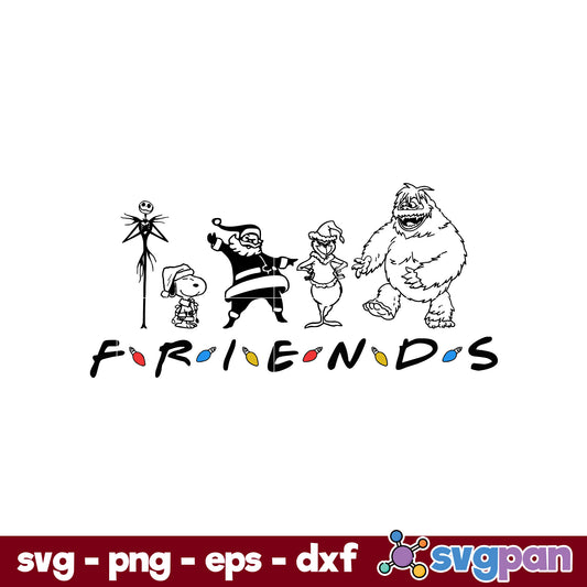 Christmas Friends SVG, Christmas SVG, PNG DXF EPS Digital File.