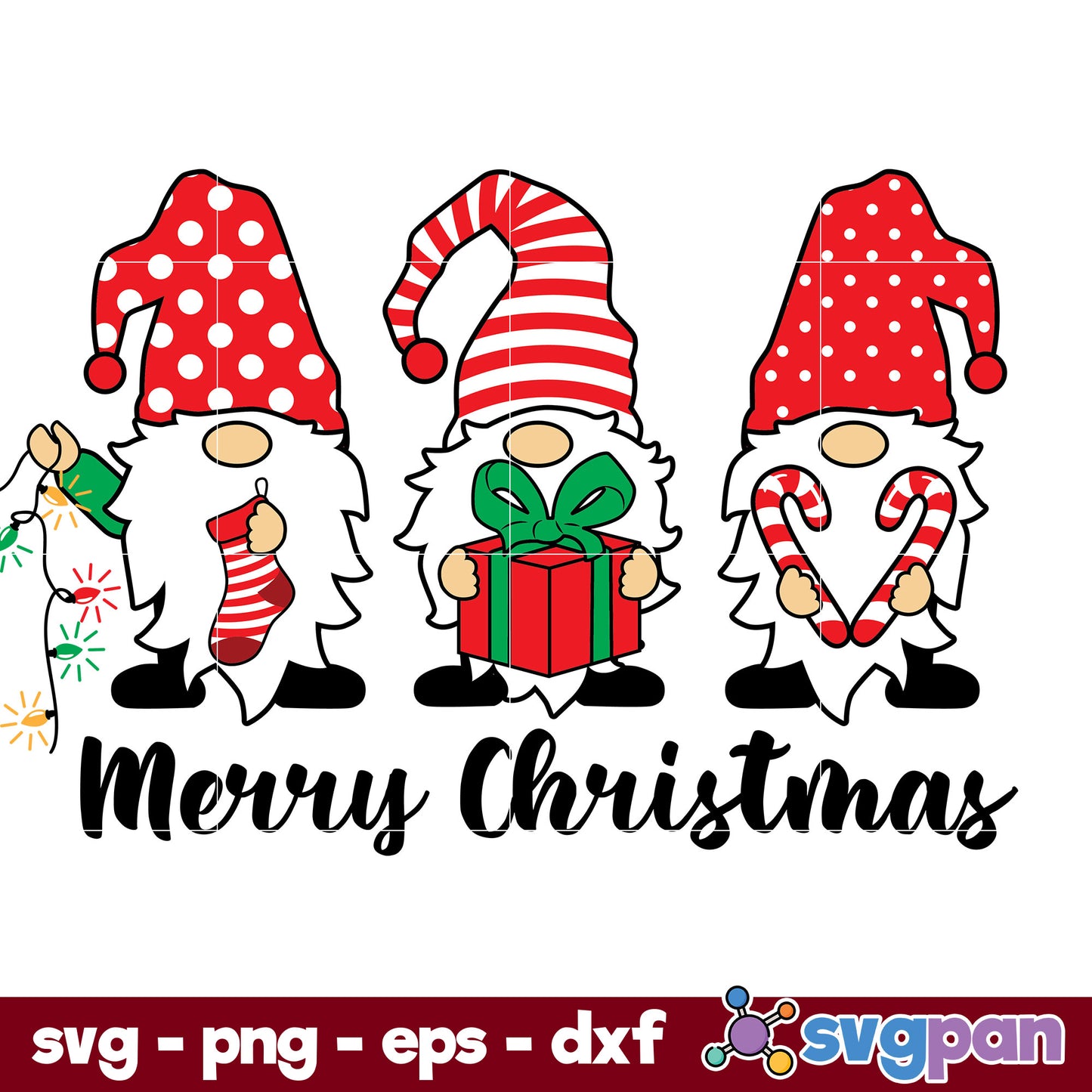 Christmas Gnomes SVG, Christmas SVG, PNG DXF EPS Digital File.