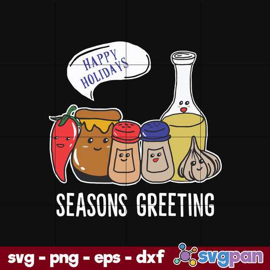 Christmas Humor Holiday Food Pun Seasons Greetings SVG, Christmas SVG, PNG DXF EPS Digital File.