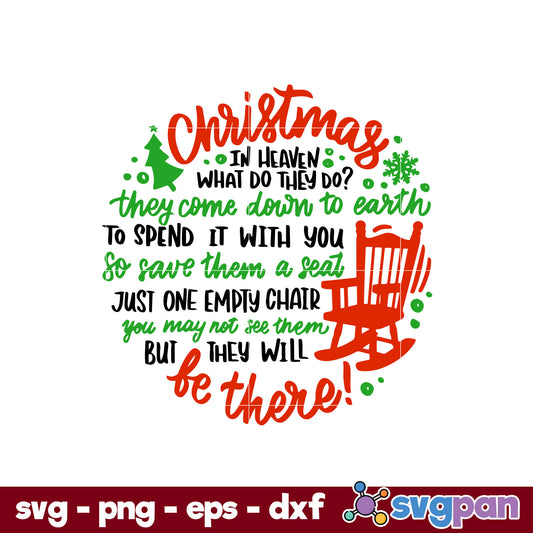 Christmas In Heaven SVG, Christmas SVG, PNG DXF EPS Digital File.