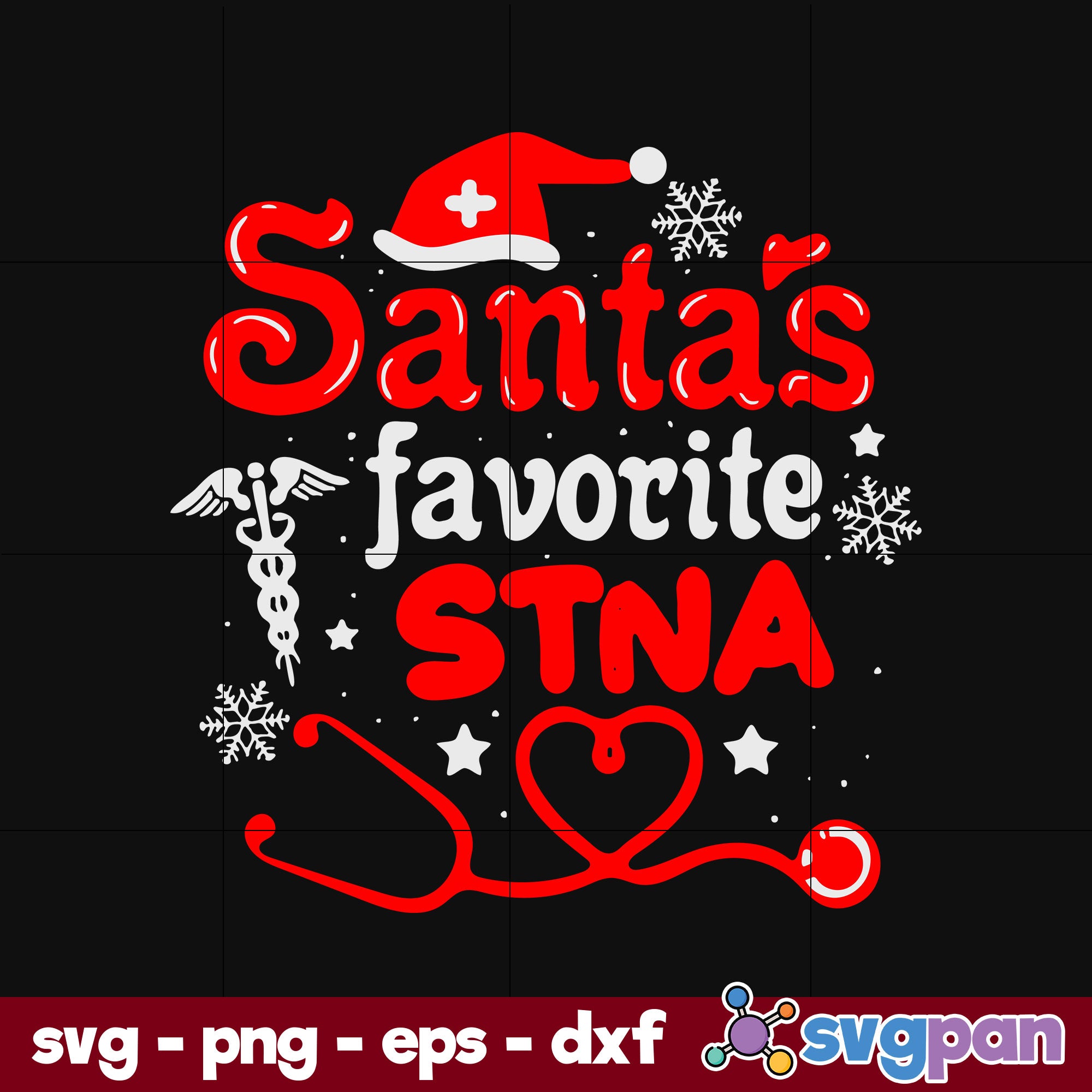 Christmas Santa’s Favorite Stna Stethoscope SVG, Christmas SVG, PNG DX ...