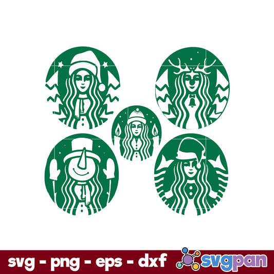 Christmas Starbucks Logo SVG, Christmas SVG, PNG DXF EPS Digital File.