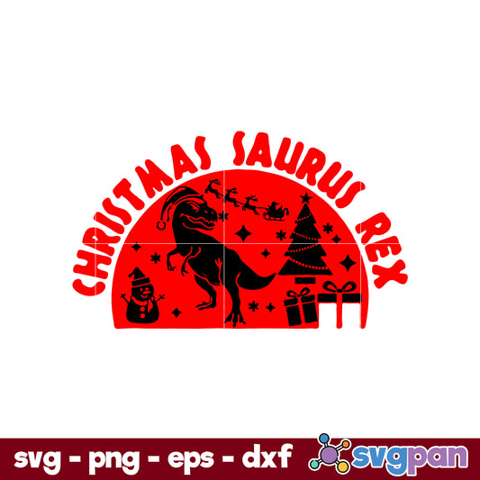 Christmas T Rex SVG, Christmas SVG, PNG DXF EPS Digital File.