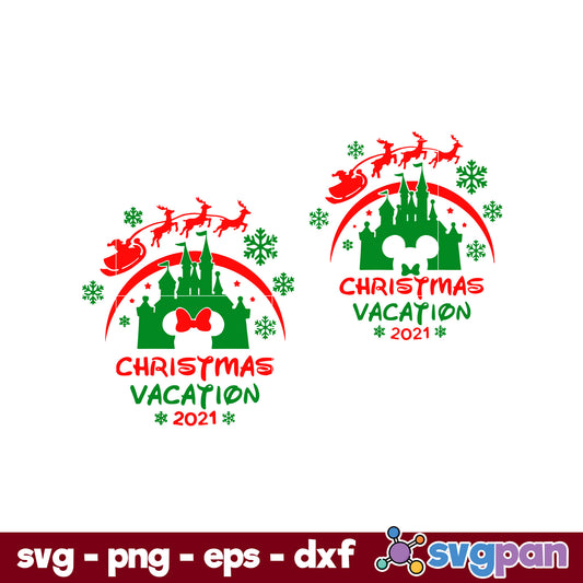 Christmas Vacation 2021 SVG, Christmas SVG, PNG DXF EPS Digital File.