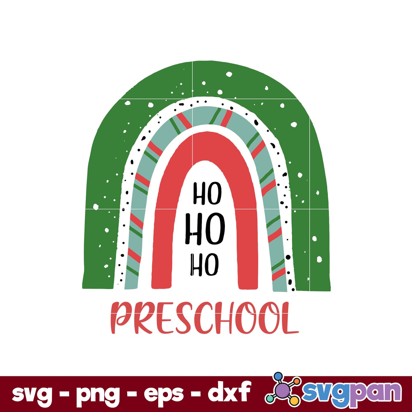 Christmas Preschool Ho Ho Ho SVG, Christmas SVG, PNG DXF EPS Digital File.