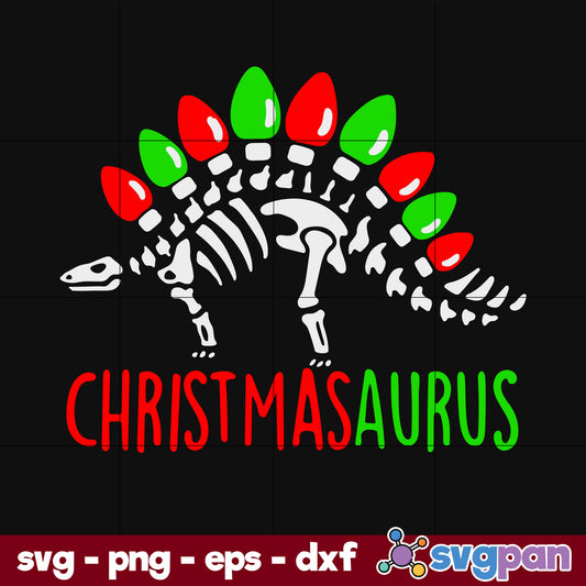 Christmasaurus SVG, Christmas SVG, PNG DXF EPS Digital File.