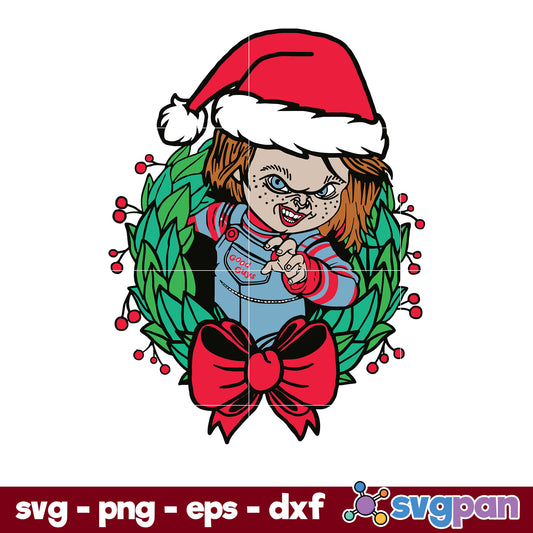 Chucky Christmas SVG, Christmas SVG, PNG DXF EPS Digital File.