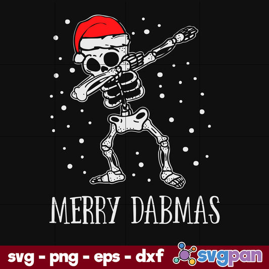 Dabbing Skeleton Christmas SVG, Christmas SVG, PNG DXF EPS Digital File.